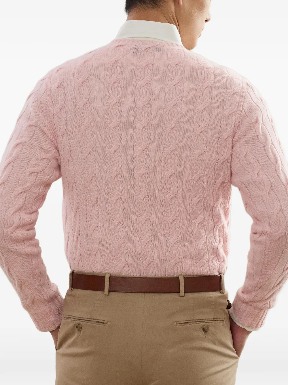 Ralph Lauren Purple Label Kabelgebreide trui Roze