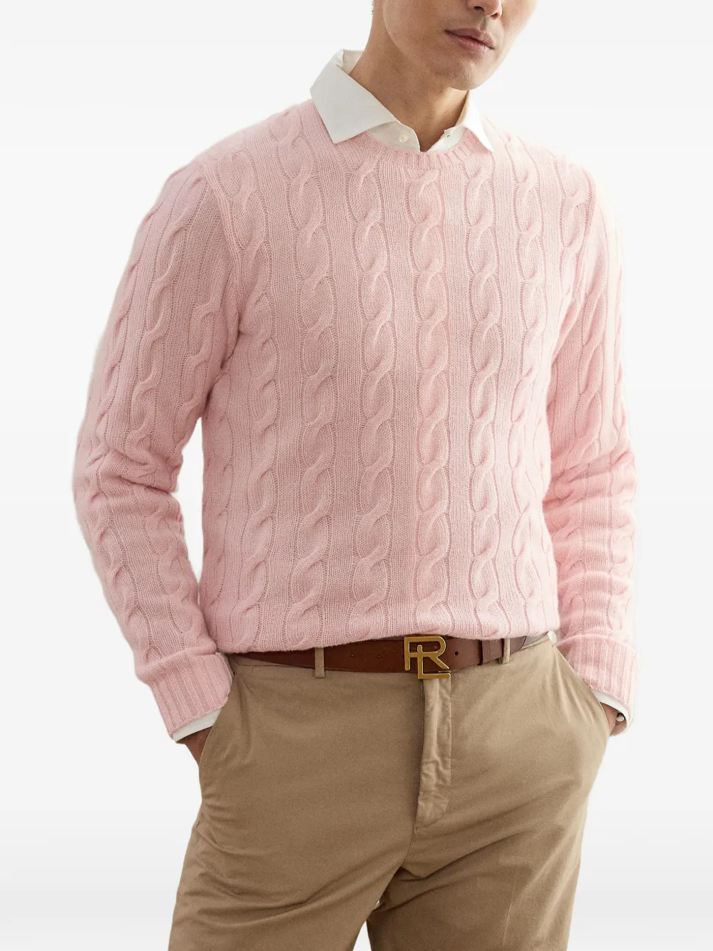 Ralph Lauren Purple Label Kabelgebreide trui Roze