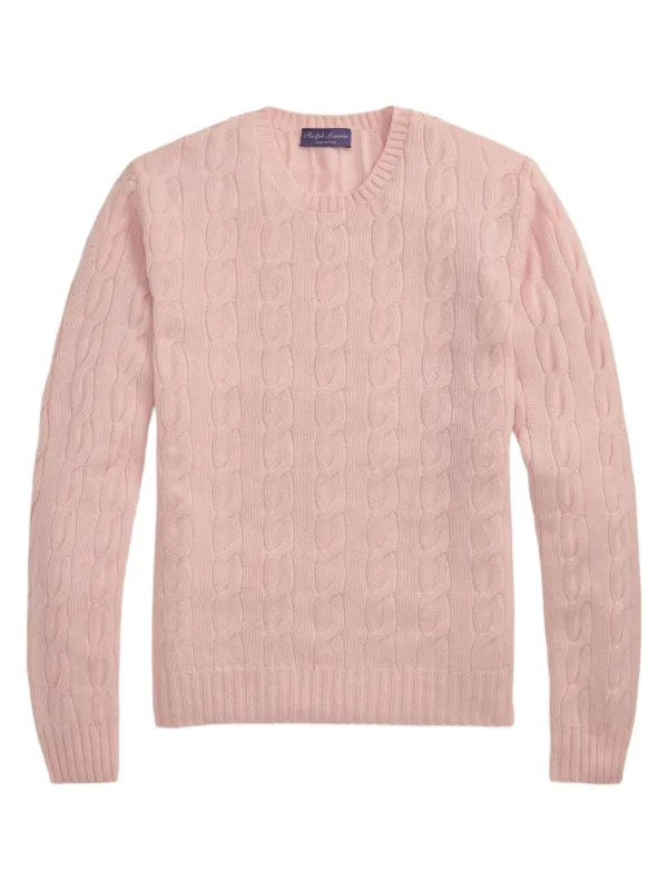 Ralph Lauren Purple Label ケーブルニット セーター | ピンク
