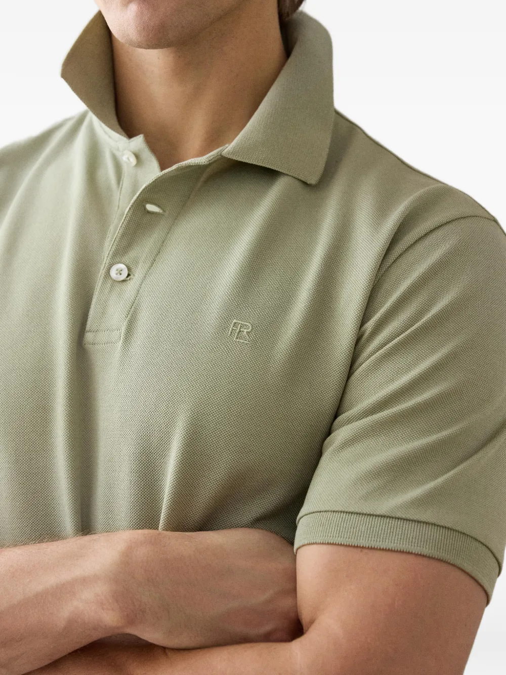 Ralph Lauren Purple Label Katoenen poloshirt met geborduurd logo Groen