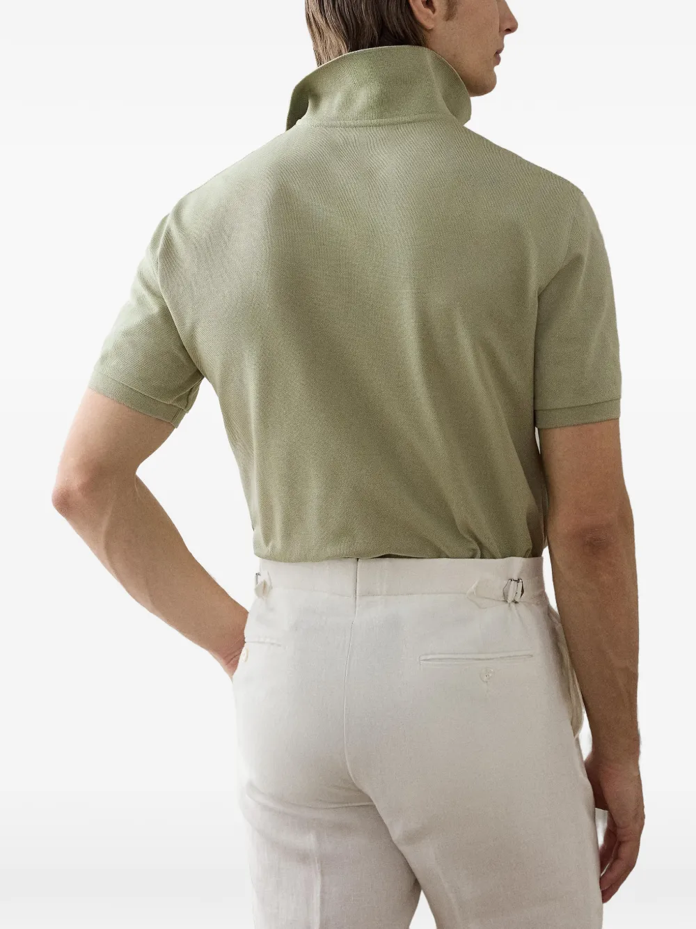 Ralph Lauren Purple Label Katoenen poloshirt met geborduurd logo Groen