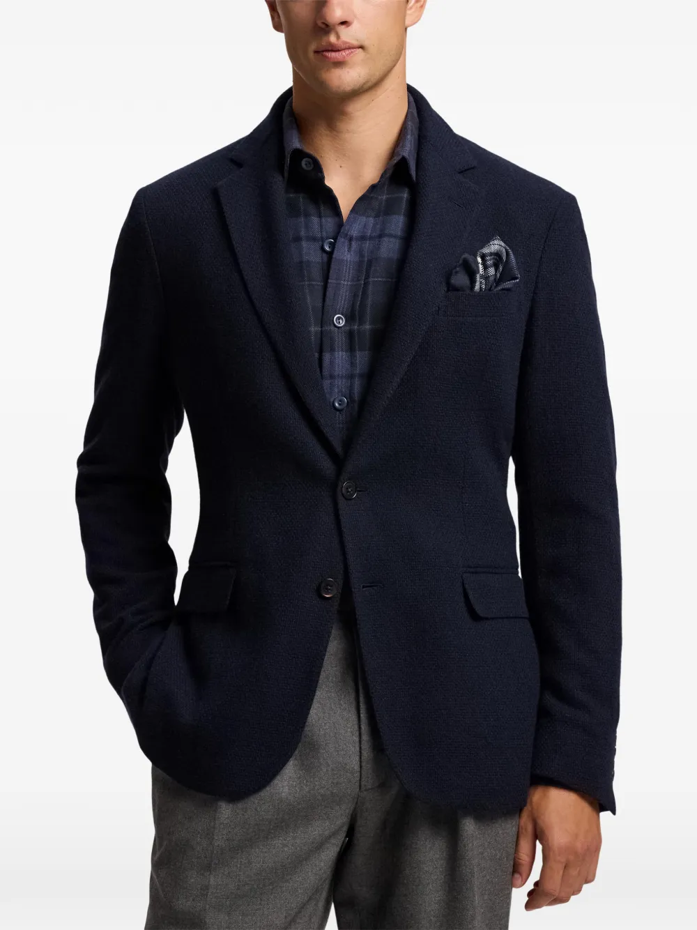 Ralph Lauren Purple Label Blazer met enkele rij knopen Blauw