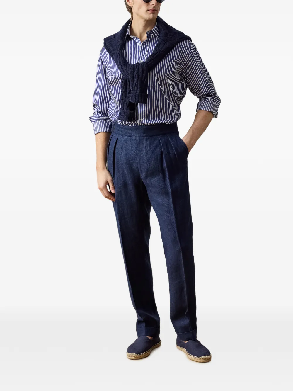 Ralph Lauren Purple Label Byron plooibroek Blauw