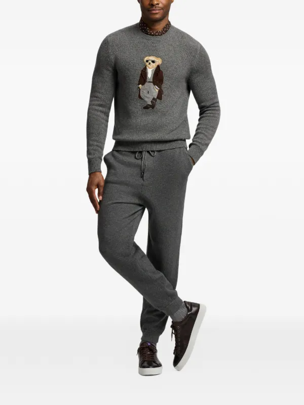 Ralph Lauren Purple Label polo-bear Cashmere Sweater | Grey | FARFETCH