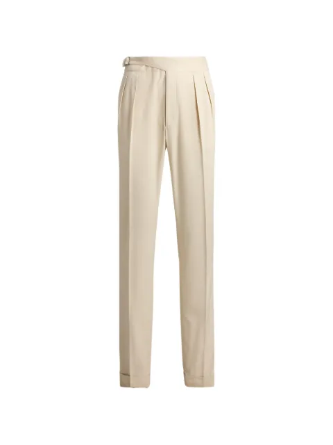 Ralph Lauren Purple Label Byron buckled pleated trousers