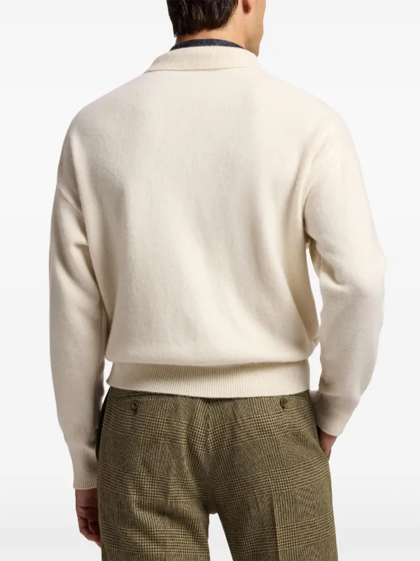 Ralph Lauren Purple Label buttoned-collar long-sleeve Polo Shirt
