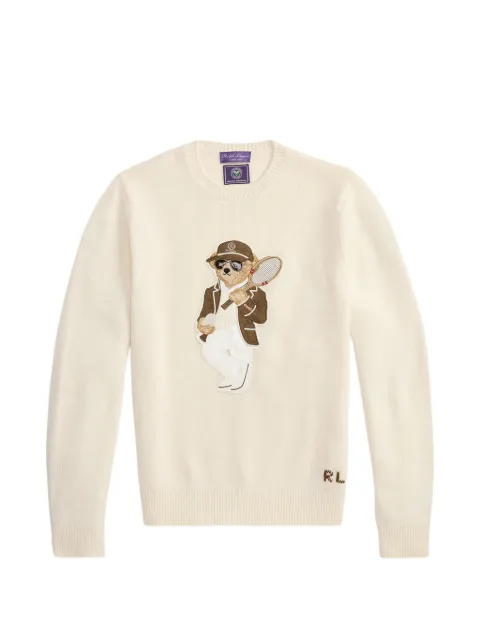 Ralph Lauren Purple Label polo bear patch sweater