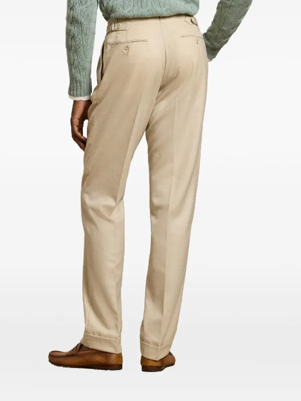 Ralph Lauren Purple Label Calça De Alfaiataria Com Pregas | Neutro