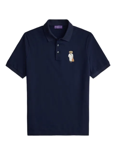 Ralph Lauren Purple Label embroidered polo shirt