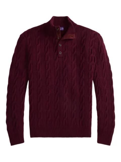 Ralph Lauren Purple Label cable-knit long-sleeve sweater