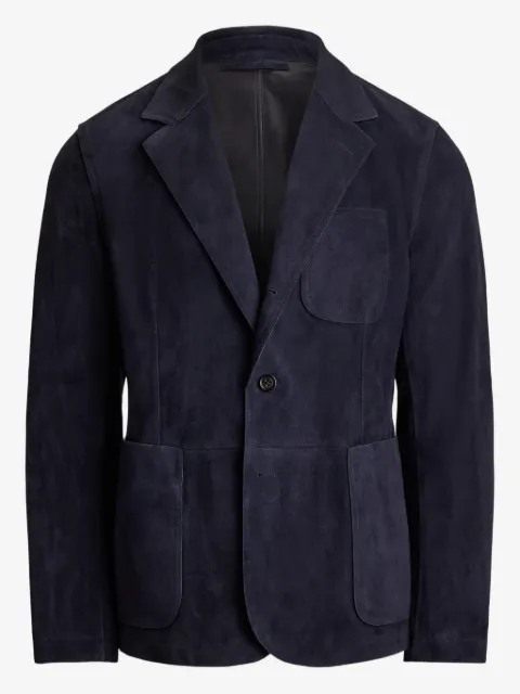 Ralph Lauren Purple Label blazer de gamuza con botones