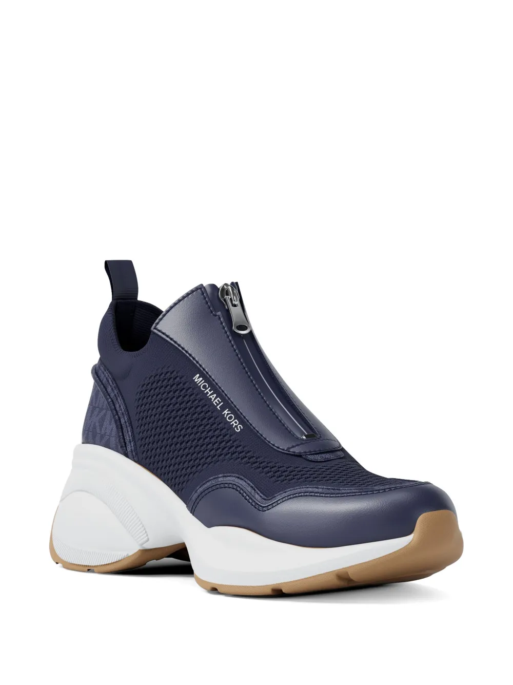 Michael Kors Zuma sneakers met ritssluiting Blauw