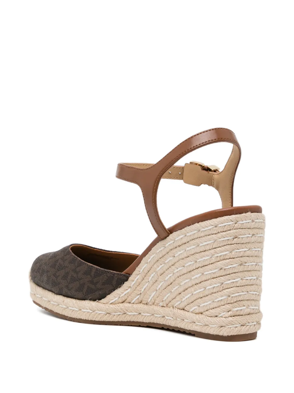 Michael Kors Kenzie espadrilles met sleehak Bruin