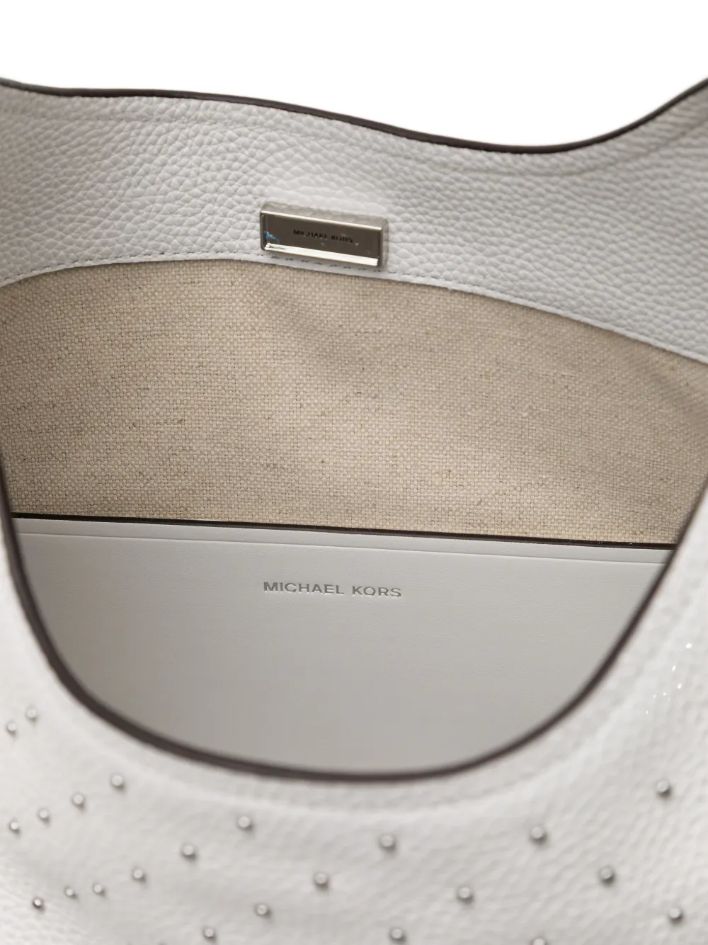 Michael Kors Grote Hamilton schoudertas Wit