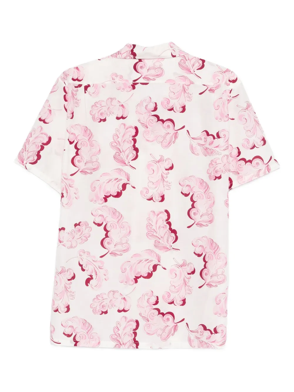 Olivia Von Halle Emeli Plume Feather-print Pyjama (set Of Two) In White