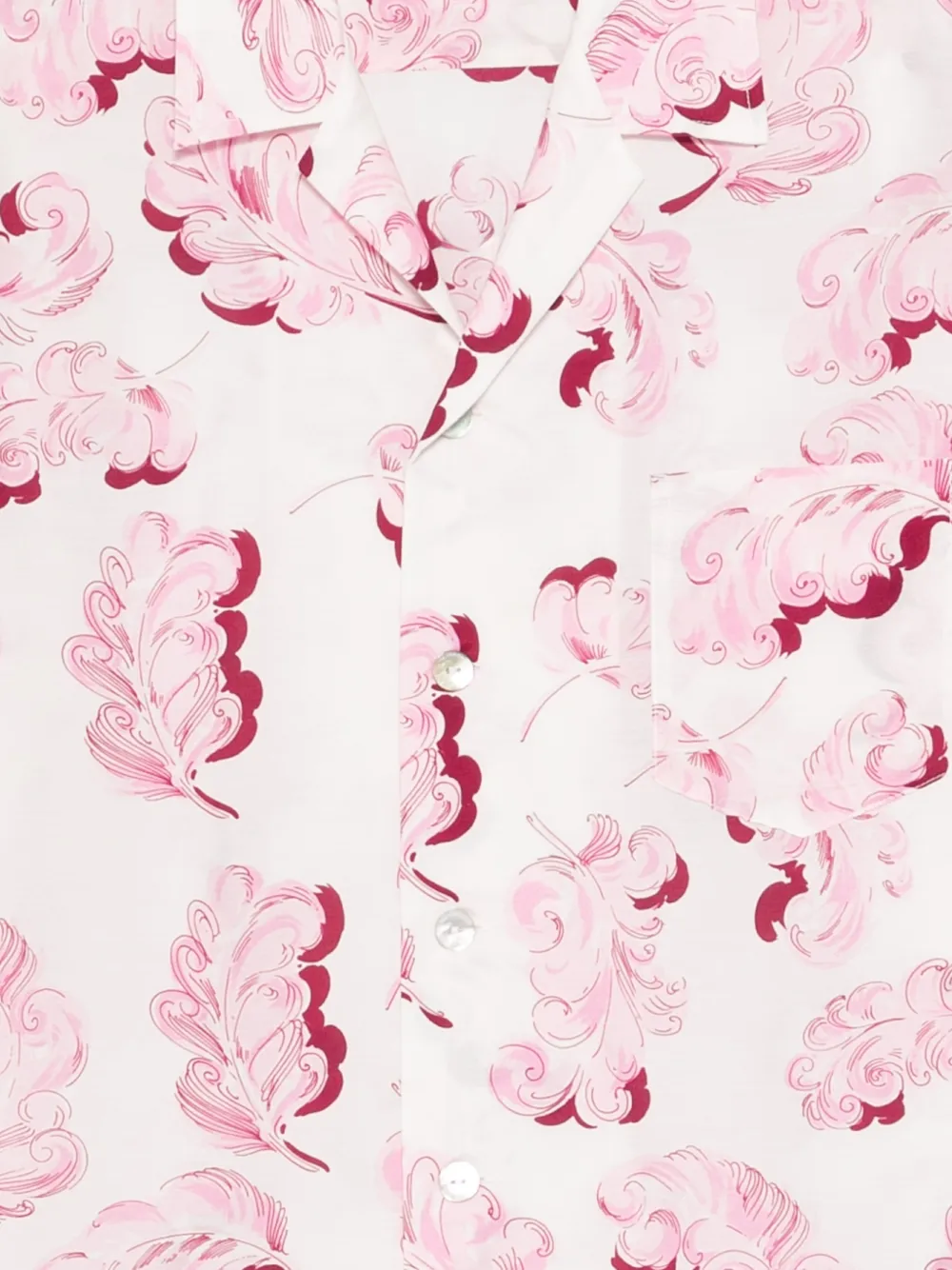 Olivia Von Halle Emeli Plume Feather-print Pyjama (set Of Two) In White