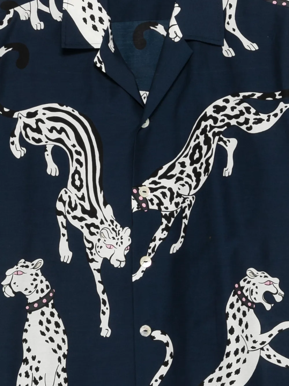 Olivia Von Halle Emeli Printed Short-sleeve Pyjama (set Of Two) In Blue