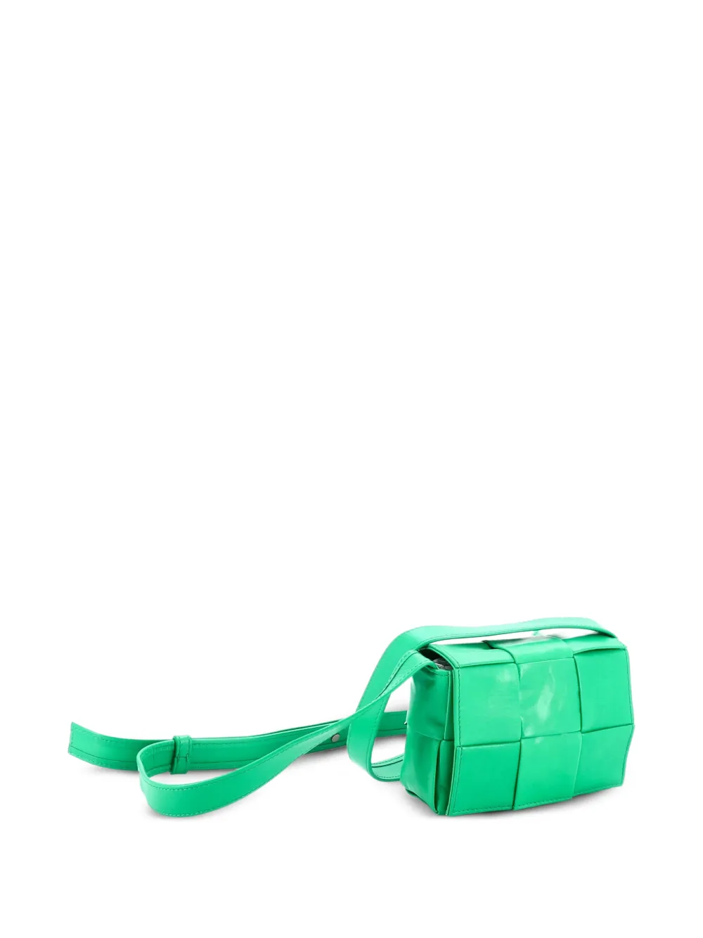 Bottega Veneta Pre-Owned Cassette Maxi Intrecciato Leather Candy crossbody bag - Verde