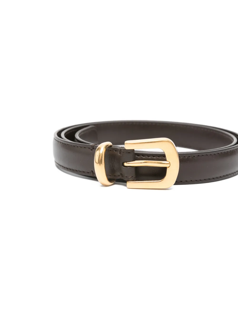 The Row Gold-tone Buckle Belt In Black