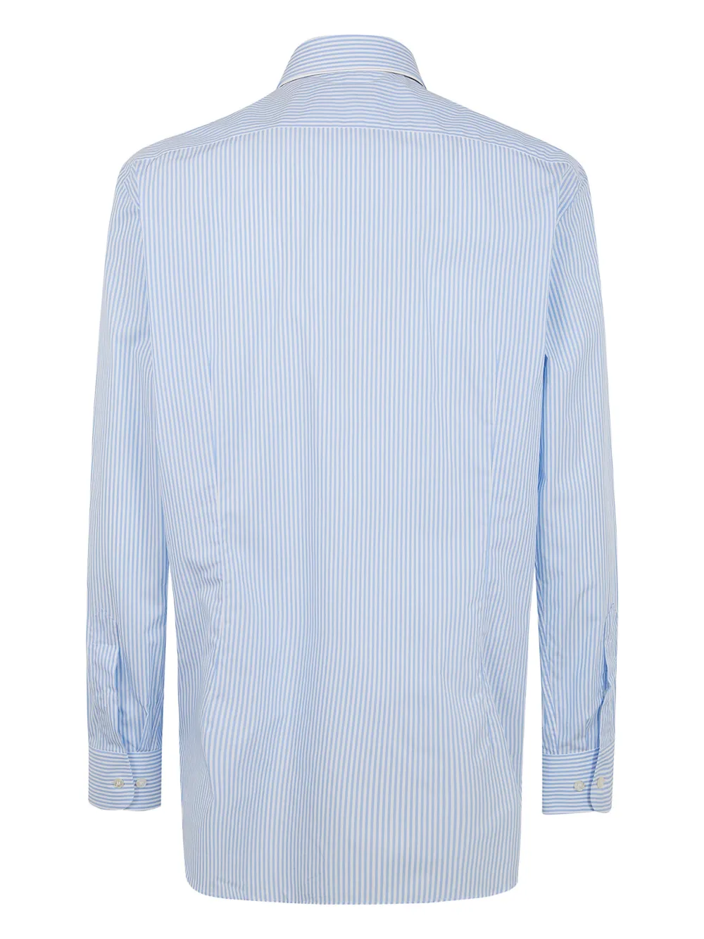 ETRO striped-pattern logo-detail shirt - Blauw