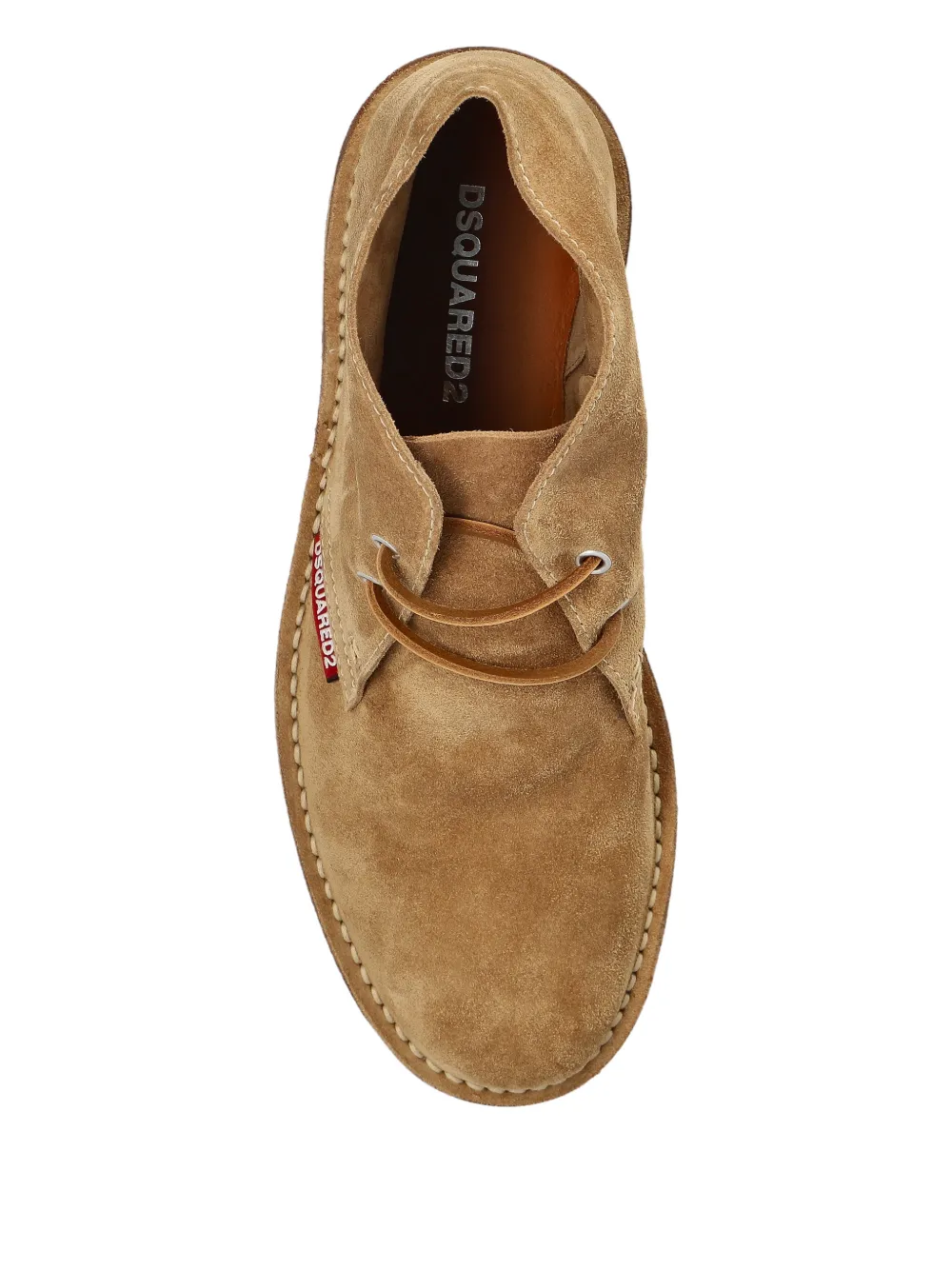DSQUARED2 Kalfssuède loafers met veters Bruin