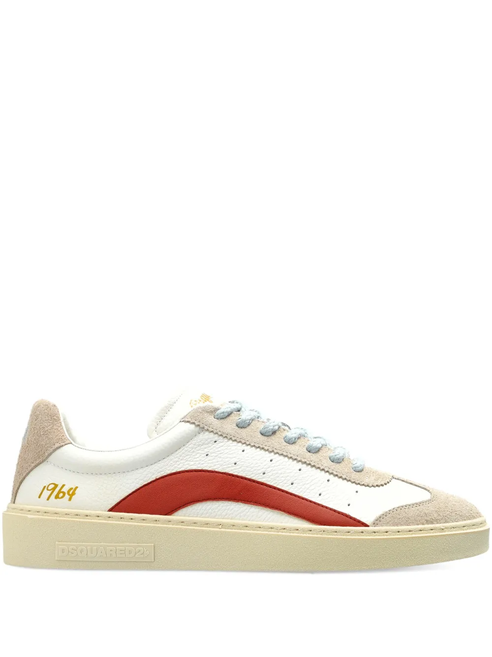 DSQUARED2 suede panel trainers - Bianco