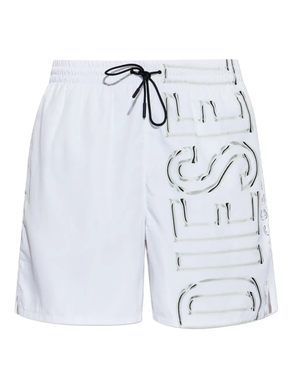 Diesel logo swim shorts - Weiß