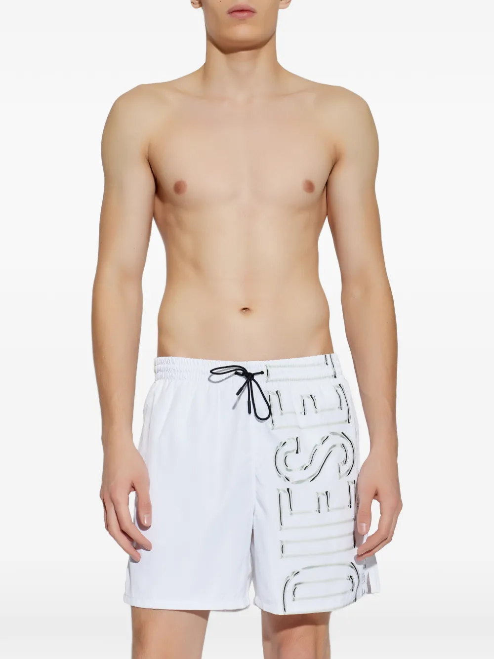  Diesel Logo Swim Shorts - White 