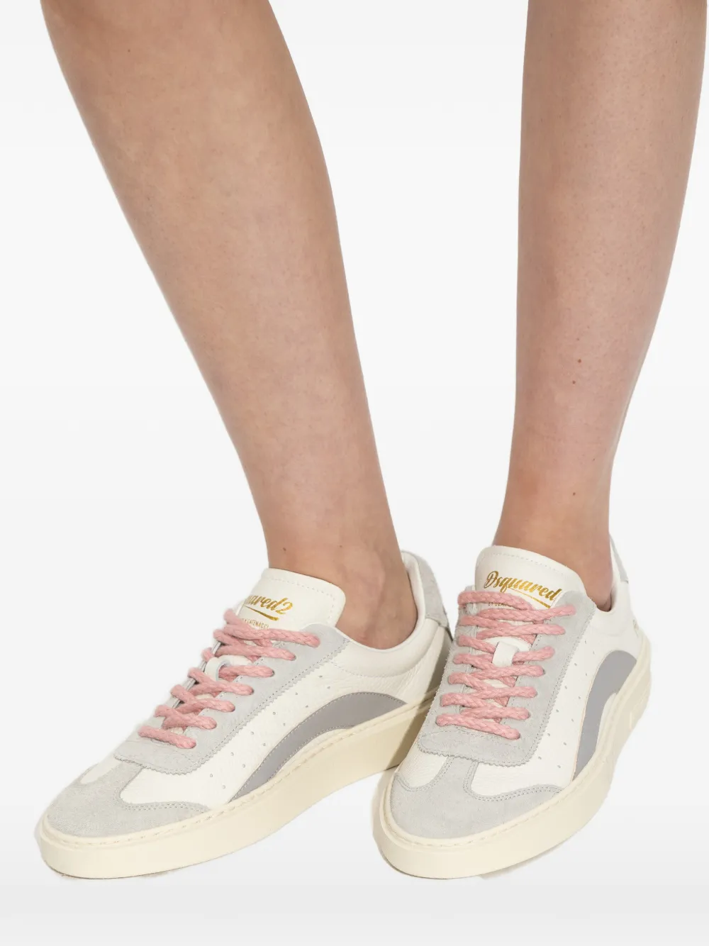 DSQUARED2 Sneakers met geperforeerde vlakken Wit