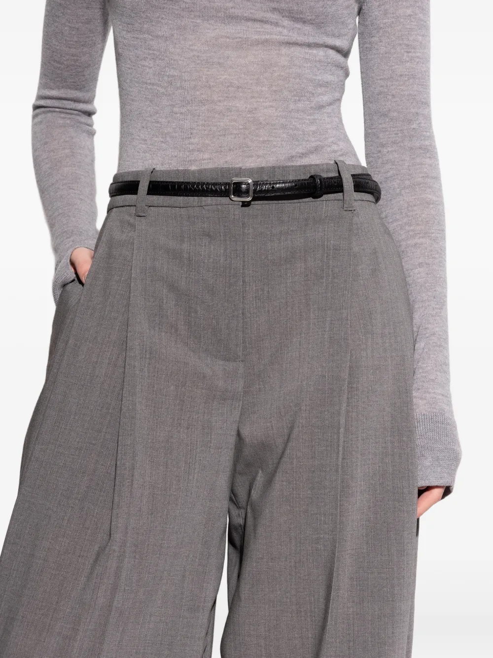 Lié Studio Leren riem Zwart