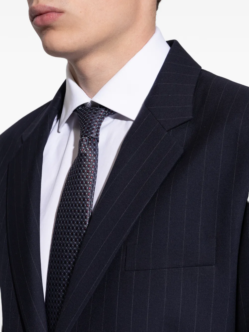 geometric print tie