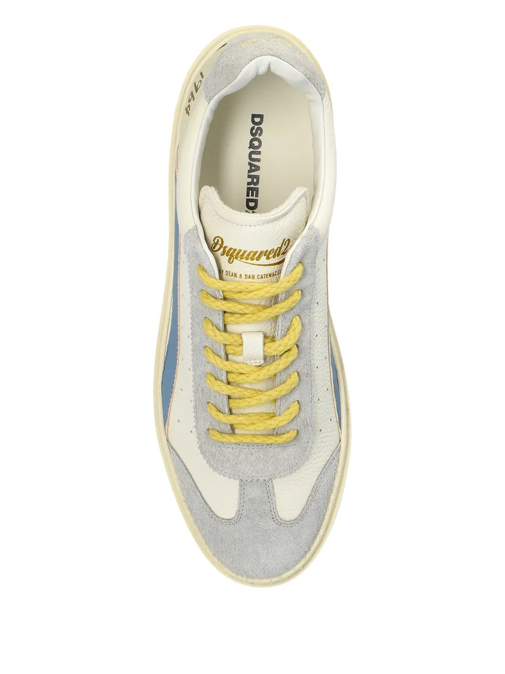 DSQUARED2 panelled lace-up trainers Wit