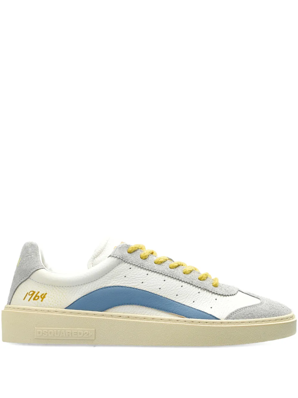 DSQUARED2 panelled lace-up trainers - Bianco
