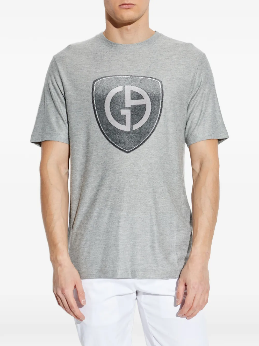 Giorgio Armani T-shirt met logo Grijs