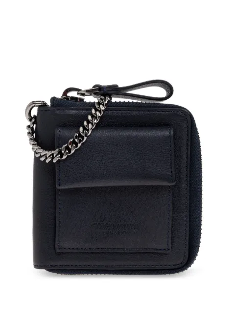 Giorgio Armani chain zip leather wallet