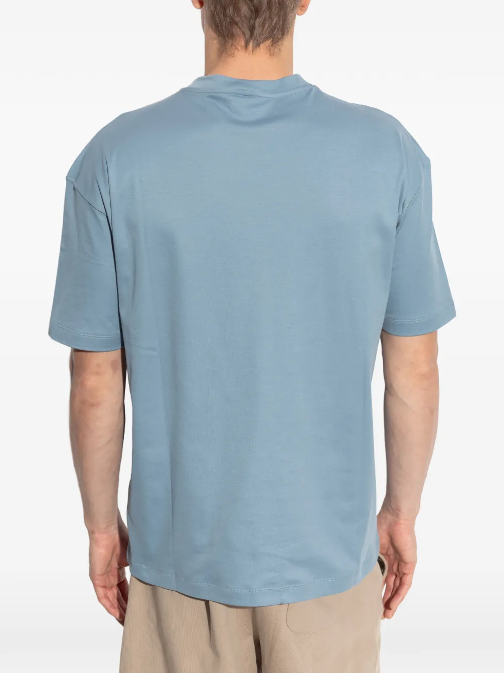 Giorgio Armani T-shirt met embleem Blauw