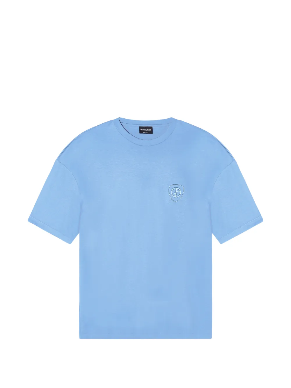 Giorgio Armani T-shirt met embleem Blauw