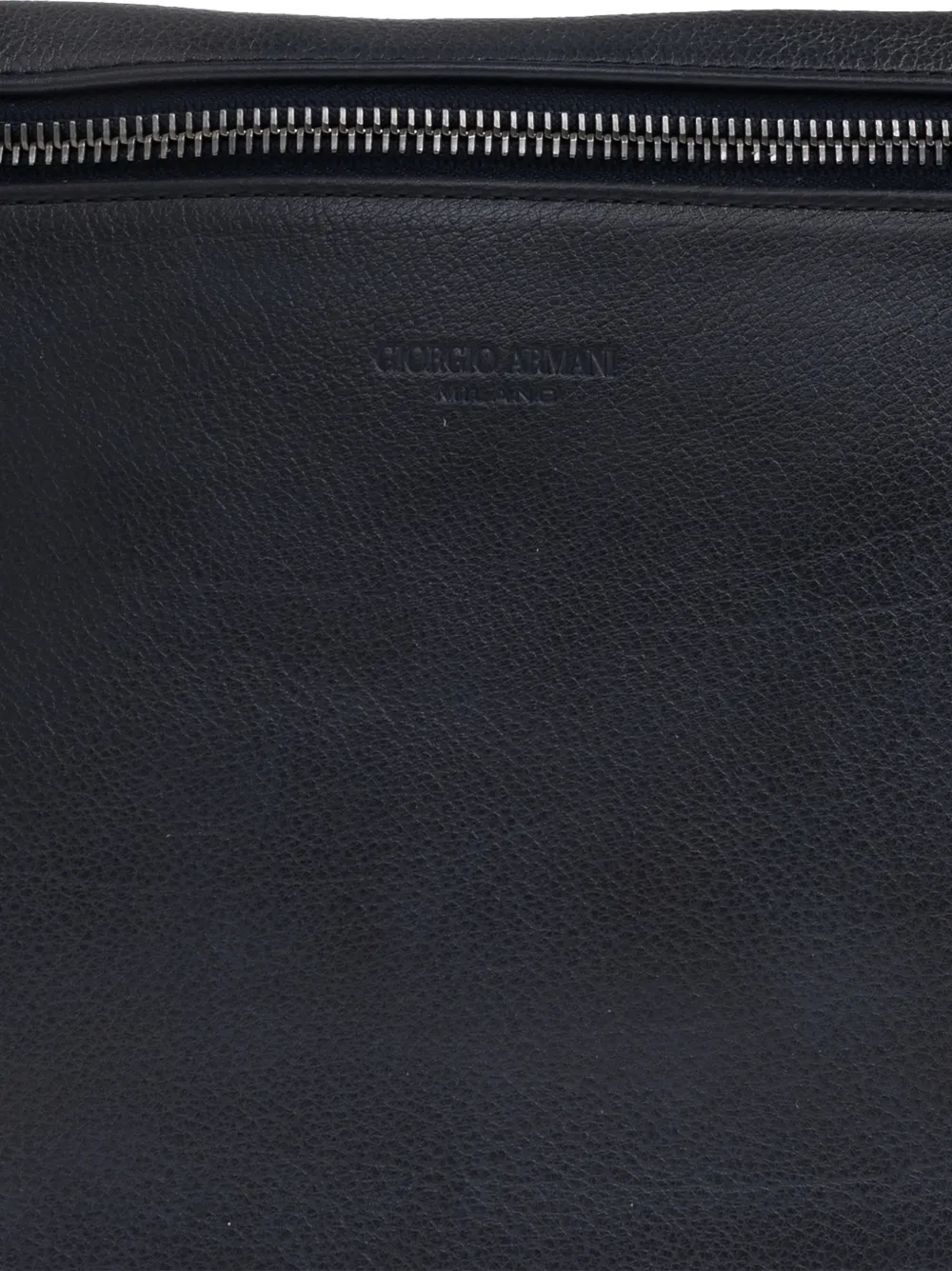 Giorgio Armani Leren clutch met rits Blauw