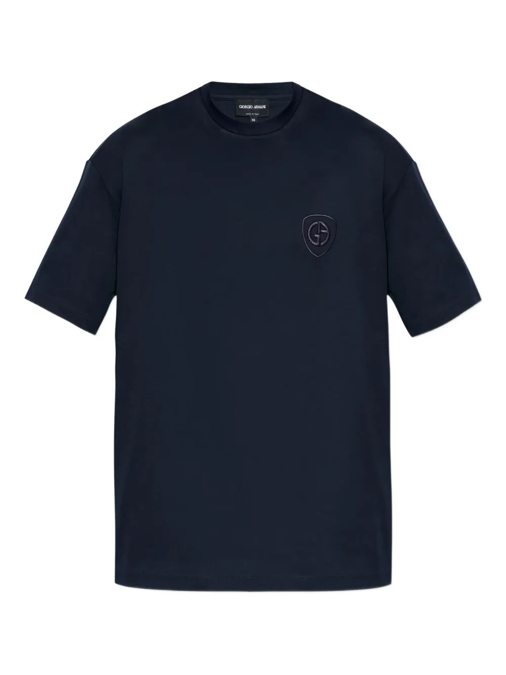 Giorgio Armani embroidered short-sleeve T-shirt - Blu