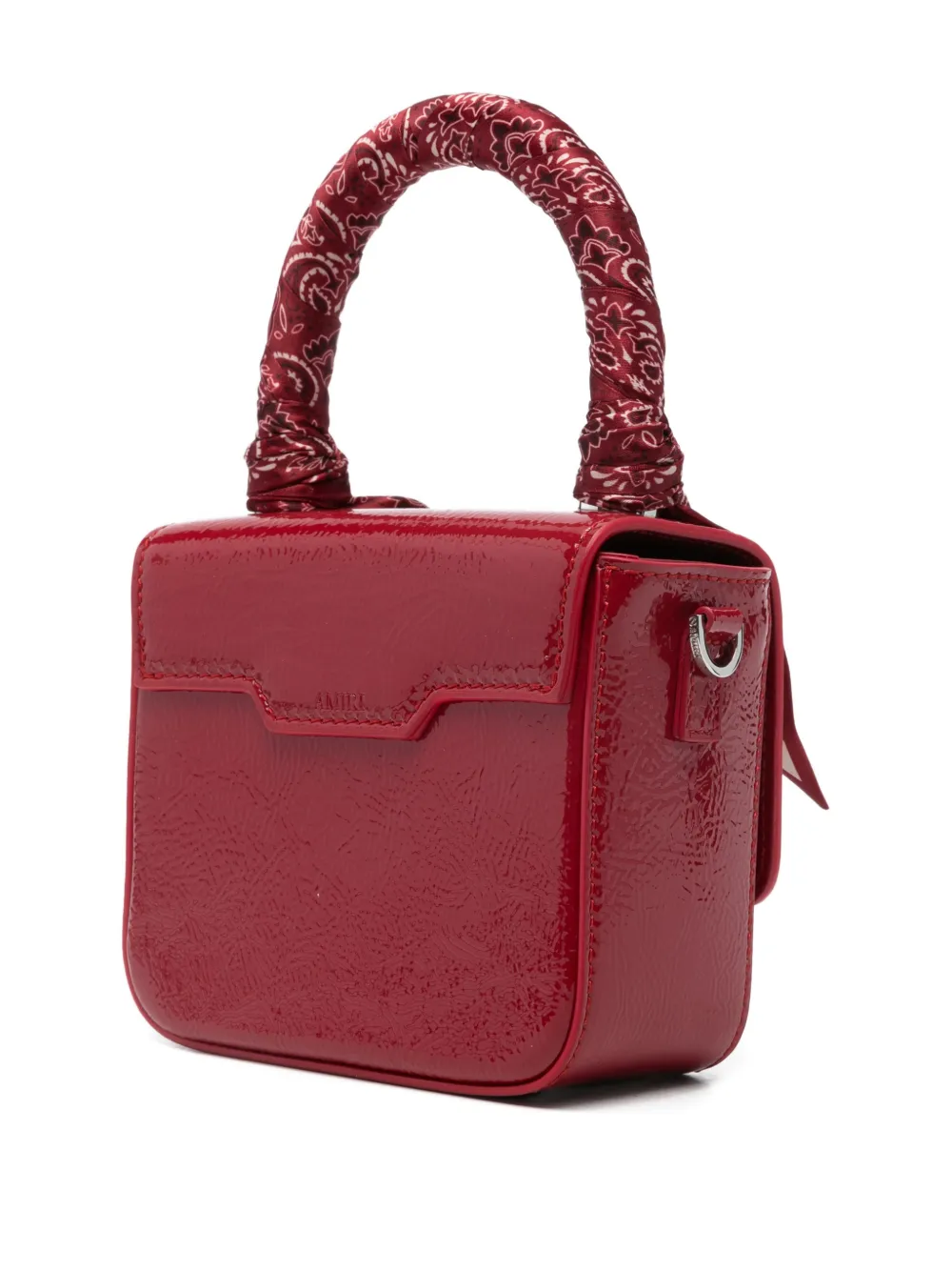 Amiri Red Calf Leather Bos Taurus Shoulder Bag In Red