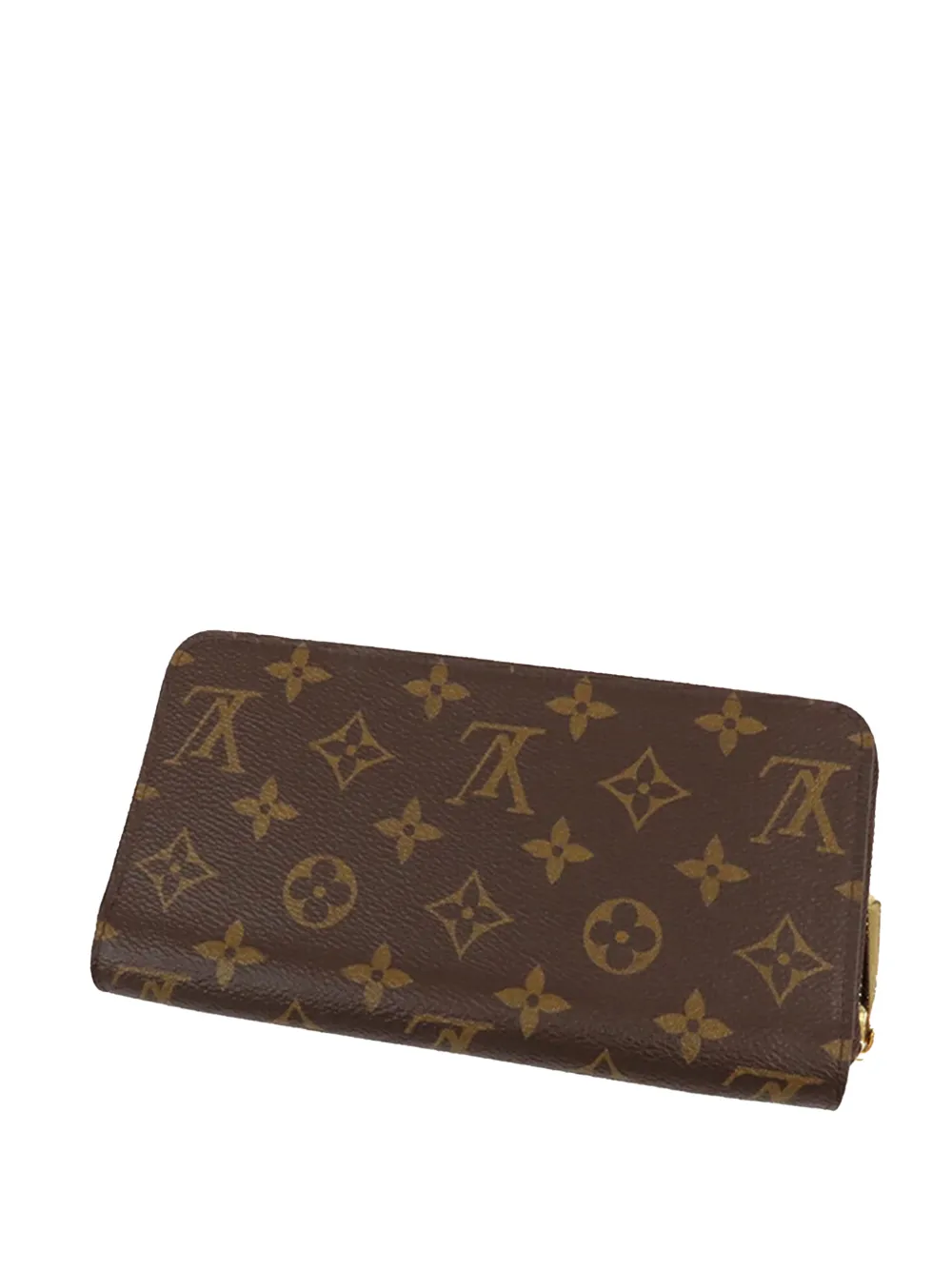 Pre-owned Louis Vuitton 2021-2025 Monogram Zippy Wallet Long Wallets In Brown