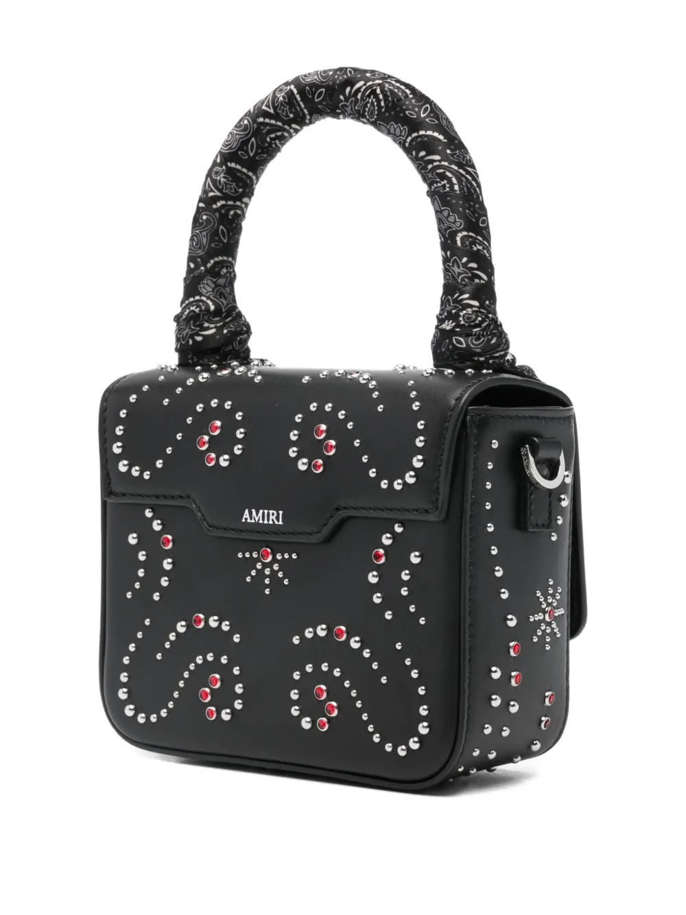 Amiri Micro Ma Stud Tote Bag In Black