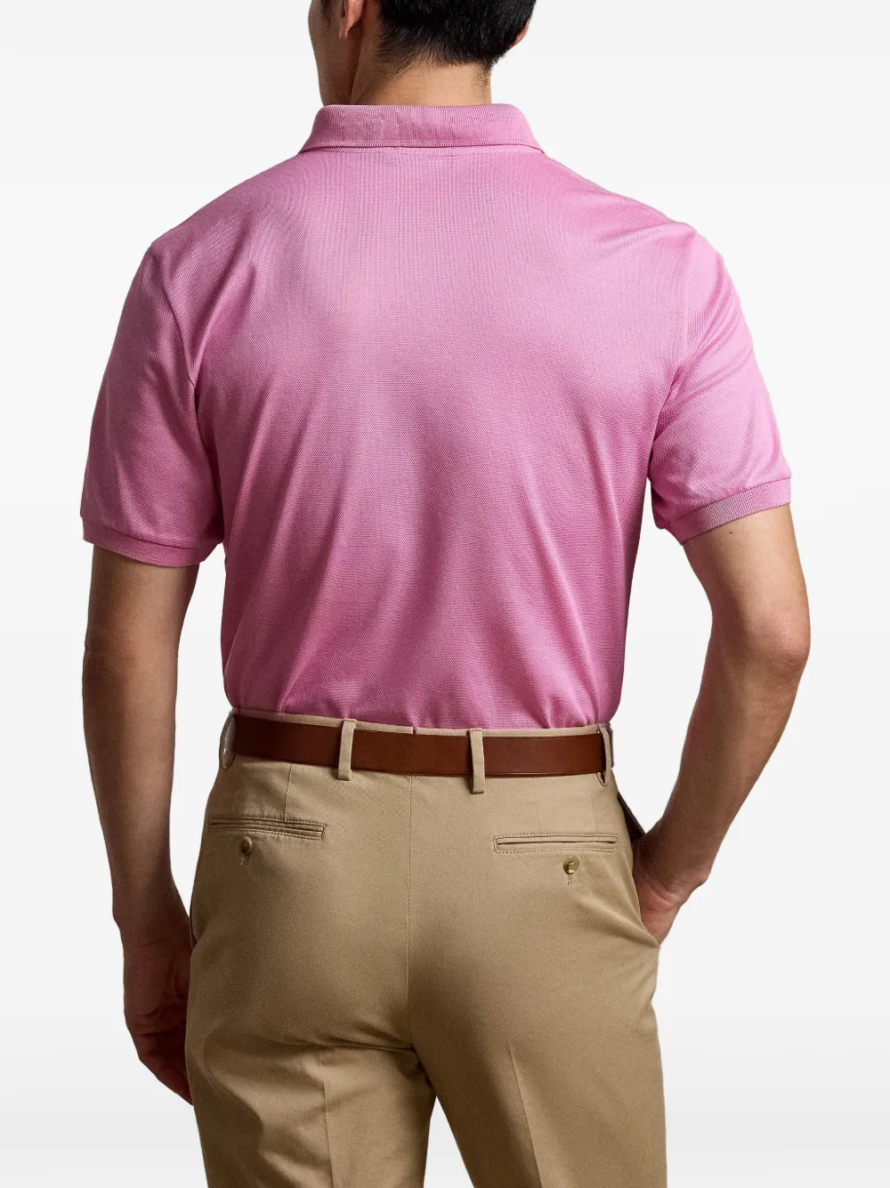 Ralph Lauren Purple Label Poloshirt met borduurwerk Roze