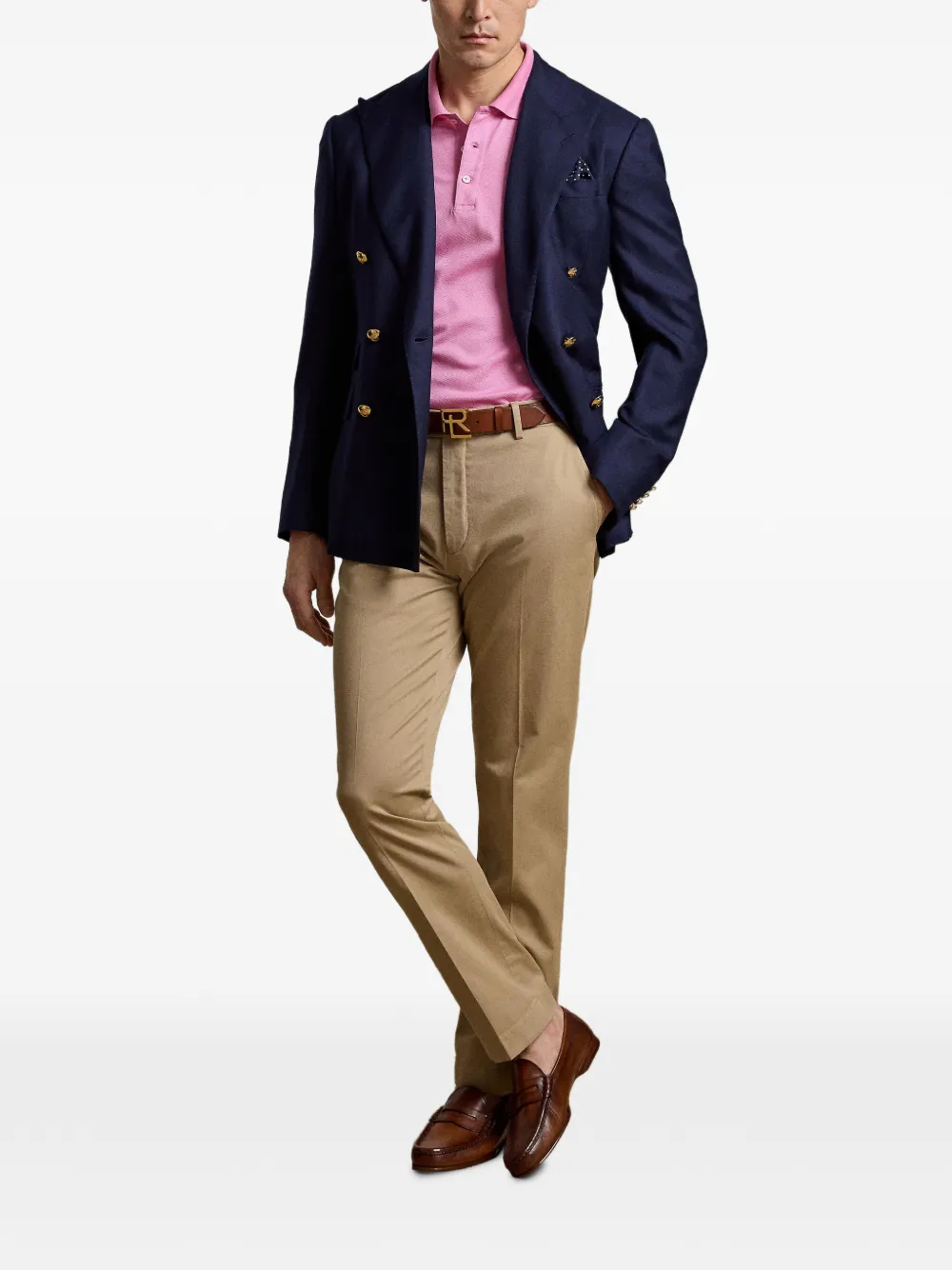 Ralph Lauren Purple Label Poloshirt met borduurwerk Roze