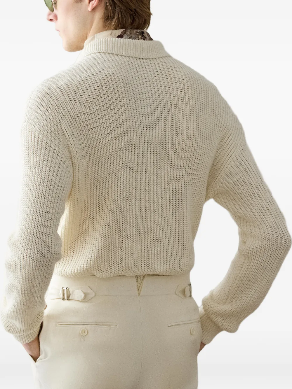 Ralph Lauren Purple Label Poloshirt met borstzak Beige