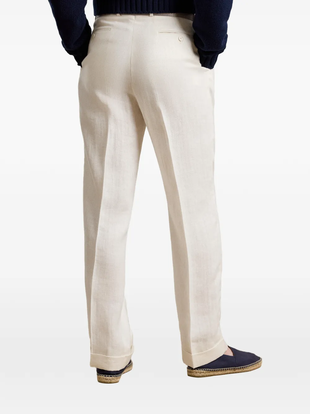 Ralph Lauren Purple Label Plooibroek Beige
