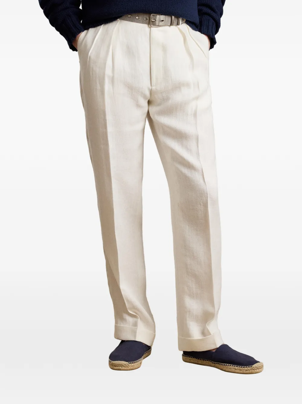 Ralph Lauren Purple Label Plooibroek Beige