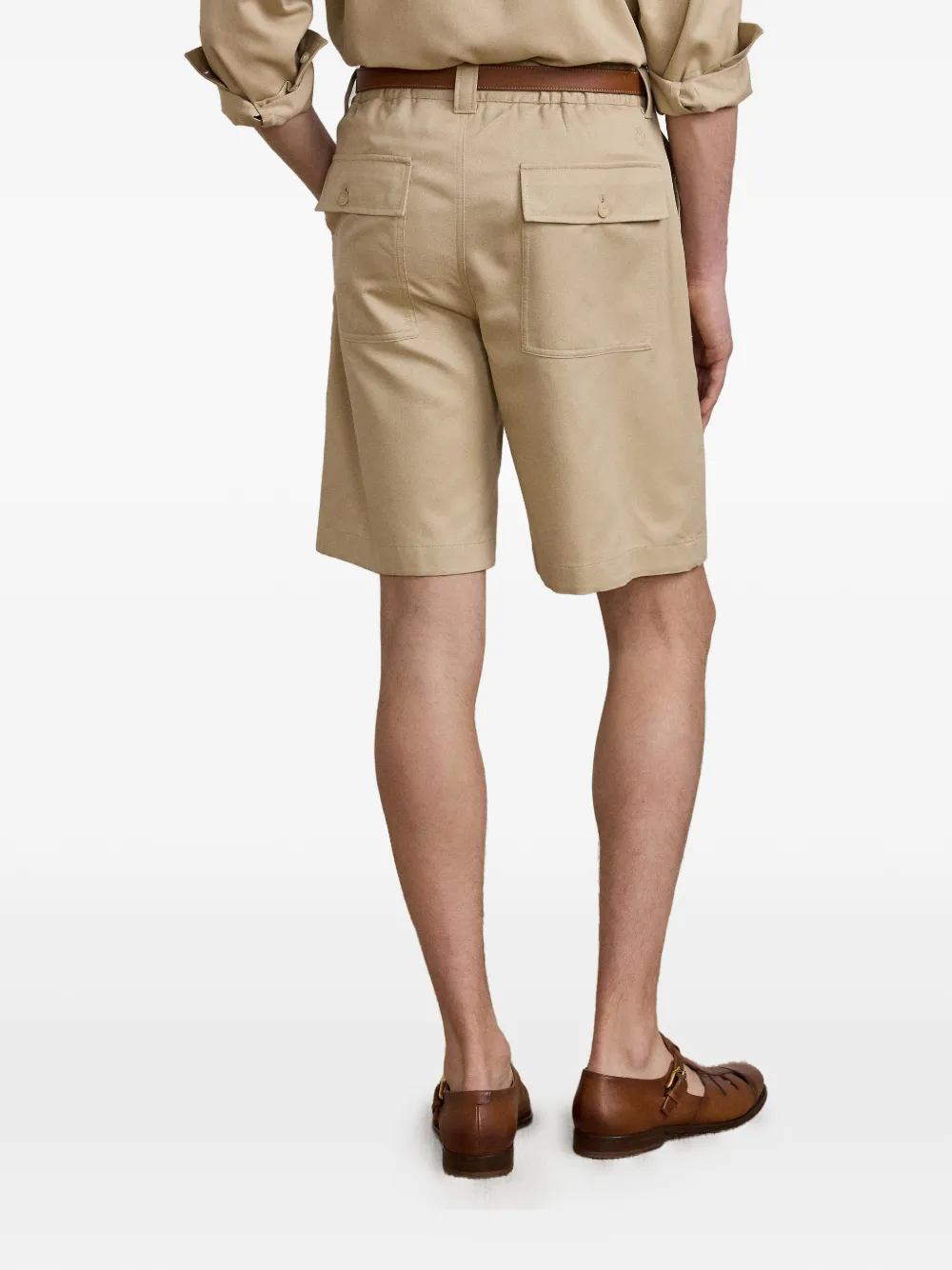 Ralph Lauren Purple Label Harold shorts met klepzak Beige