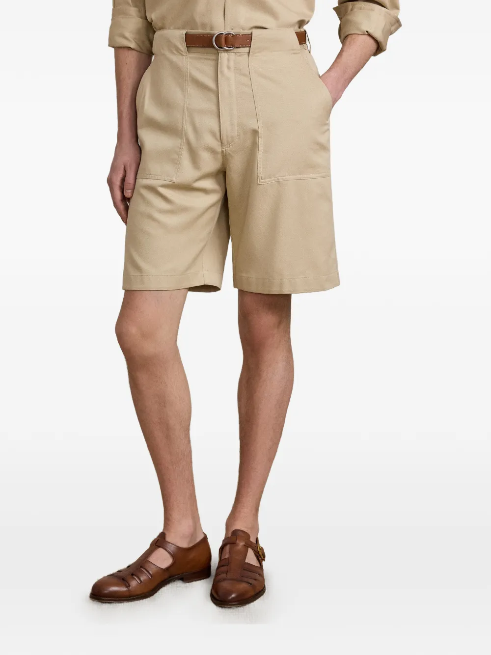 Ralph Lauren Purple Label Harold shorts met klepzak Beige