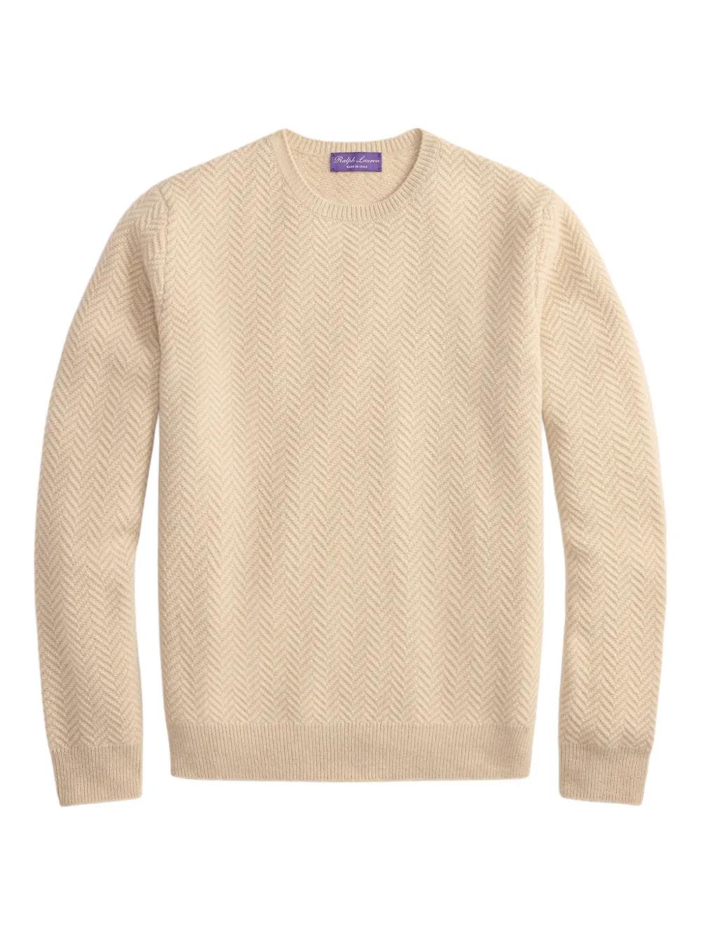 Ralph Lauren Purple Label herringbone cashmere sweater - Neutrals